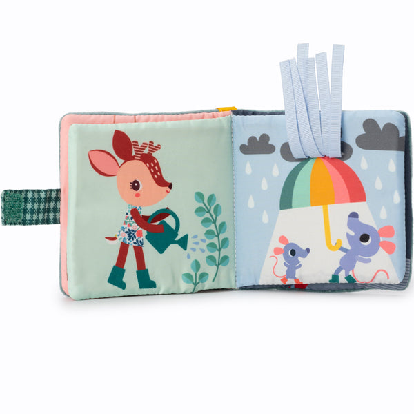 Weiches multifunktionales Mini-Buch mit Silikon-Beißring – Smok Joe 6 m+