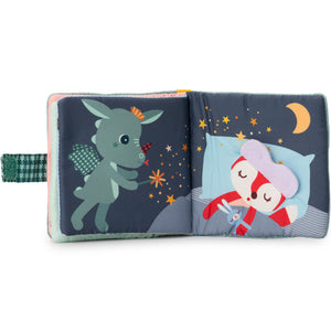 Weiches multifunktionales Mini-Buch mit Silikon-Beißring – Smok Joe 6 m+