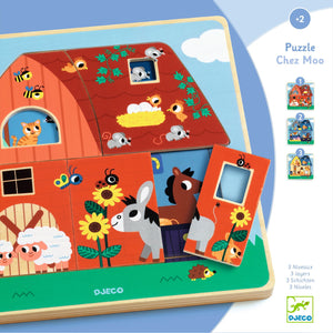 Puzzle für die Kleinsten 3 Spielbretter  - Bauernhof - Tublu.de