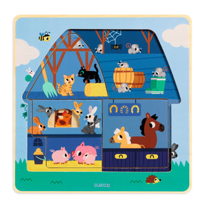 Puzzle für die Kleinsten 3 Spielbretter  - Bauernhof - Tublu.de