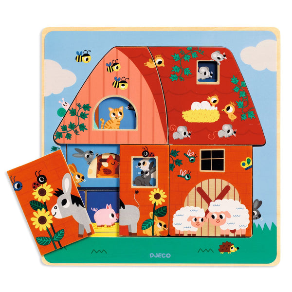 Puzzle für die Kleinsten 3 Spielbretter  - Bauernhof - Tublu.de