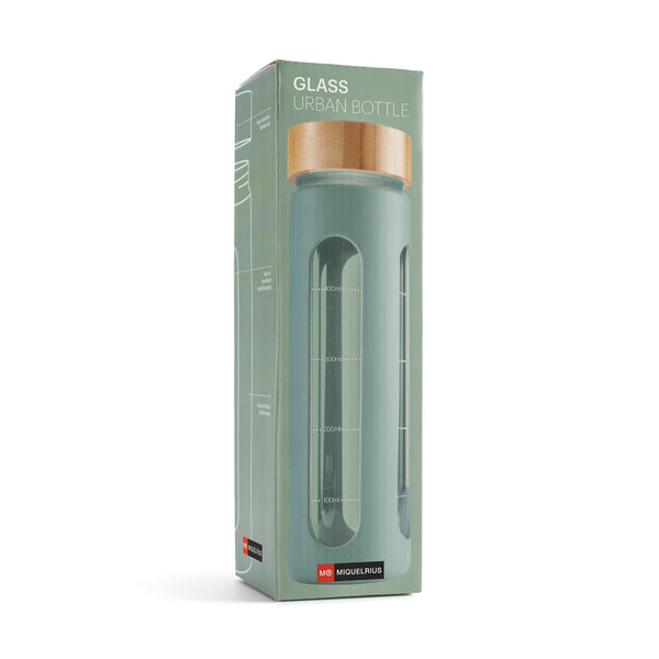 Glasflasche mit Schraubverschluss 600 ml – Grün