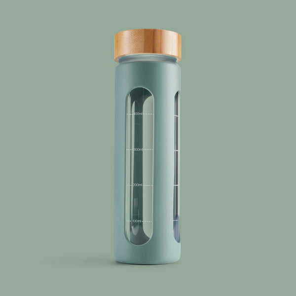 Glasflasche mit Schraubverschluss 600 ml – Grün