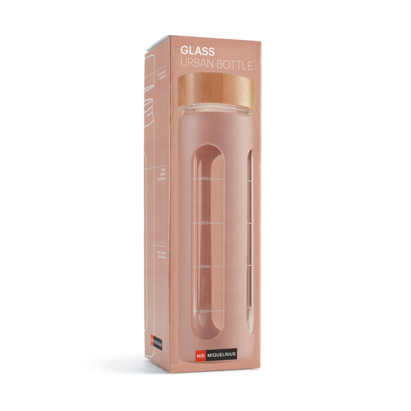 Glasflasche mit Schraubverschluss 600 ml – Pink
