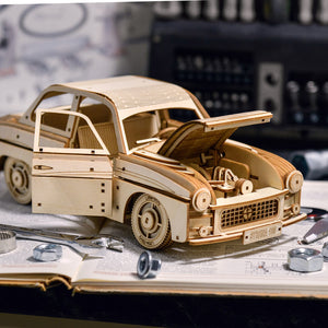 Holzpuzzle 3D-Modell – FSO Syrena 105