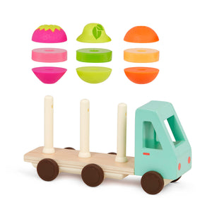 B. toys Holz-Lastwagen mit Obst Stack & Roll Fruit Truck - Ansicht 5
