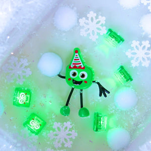 Badefigur Weihnachtsedition – Set mit zwei im Wasser leuchtenden Sensorikwürfeln