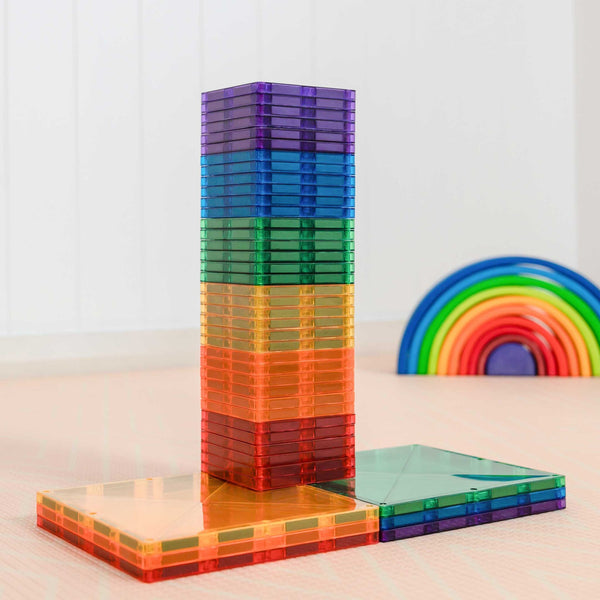 Magnetbausteine – Regenbogen-Quadrat-Set 42 Teile - Tublu.de