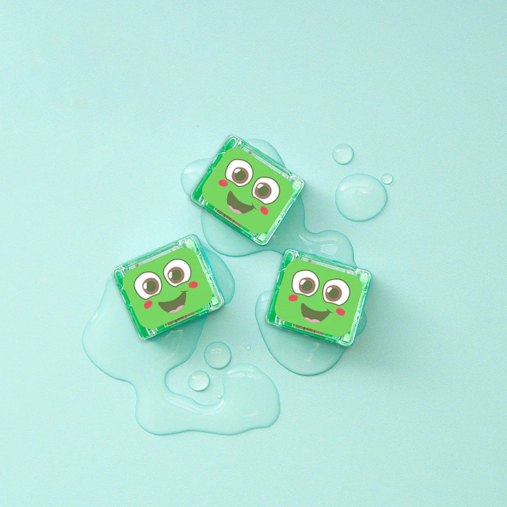 Kostki sensoryczne świecące w wodzie edycja świąteczna Glo Pals - zielone - Tublu.de