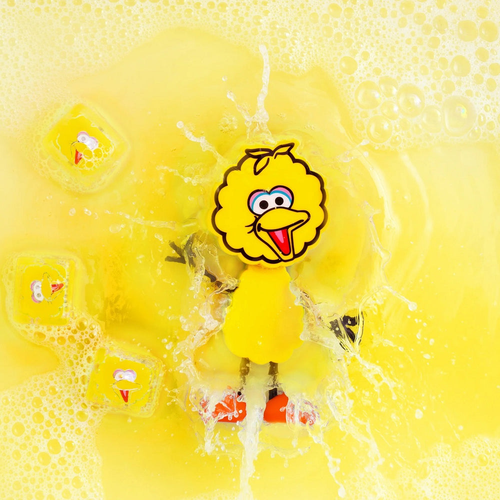 Badefigur Großer Vogel – Set mit zwei sensorischen Würfeln, die im Wasser leuchten