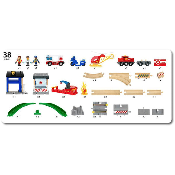 Deluxe-Eisenbahnset – Feuerwehr und Polizei