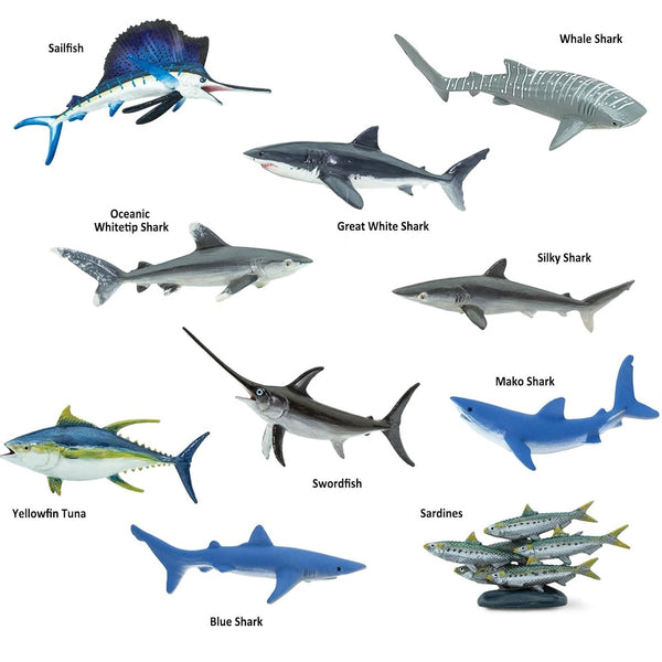 Figurenset in einer Tube TOOB – Große pelagische Fische