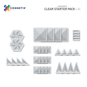 Magnetbausteine – Clear Starter Pack 34 Teile