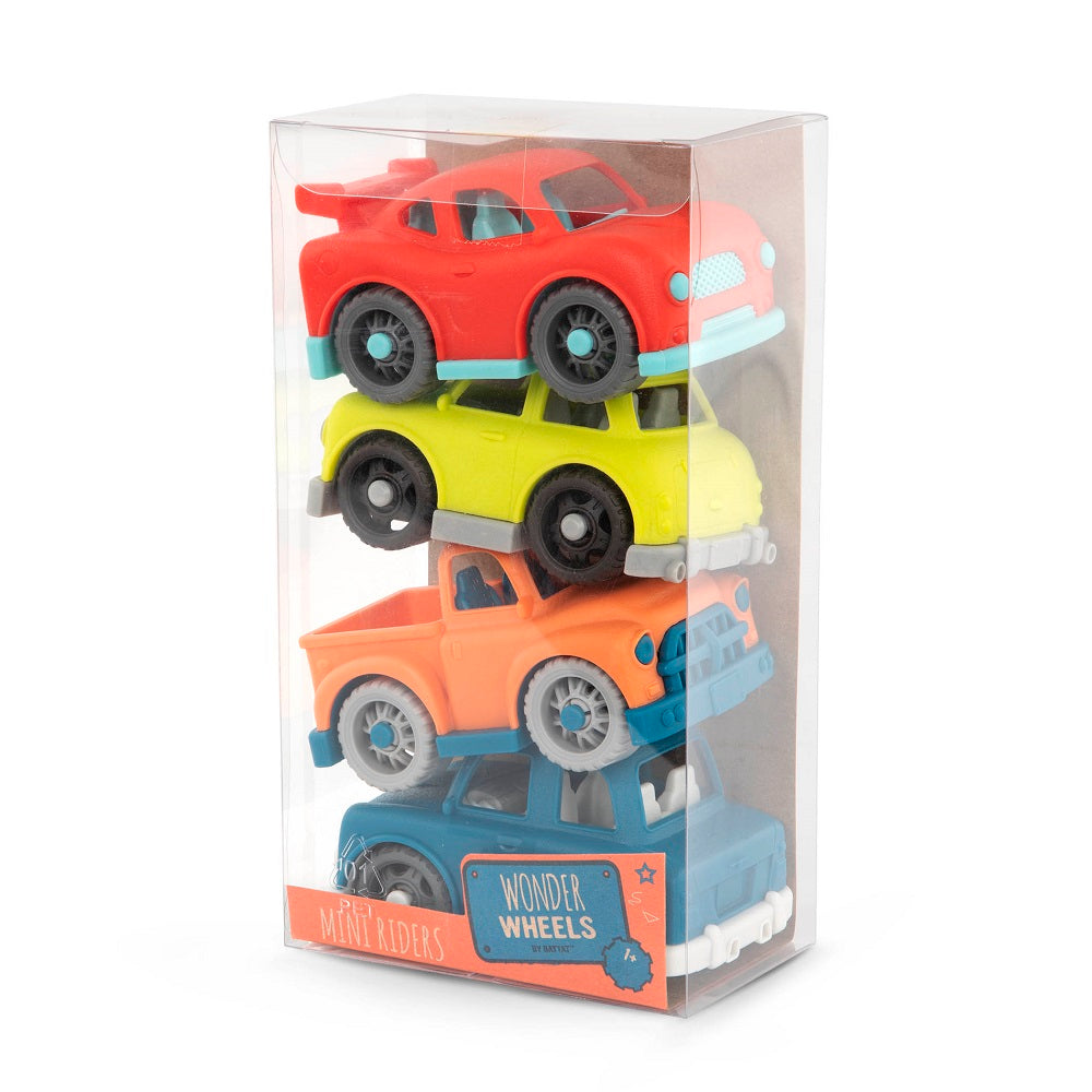 Set mit 4 kleinen Wonder Wheels-Autos mit Pick-up