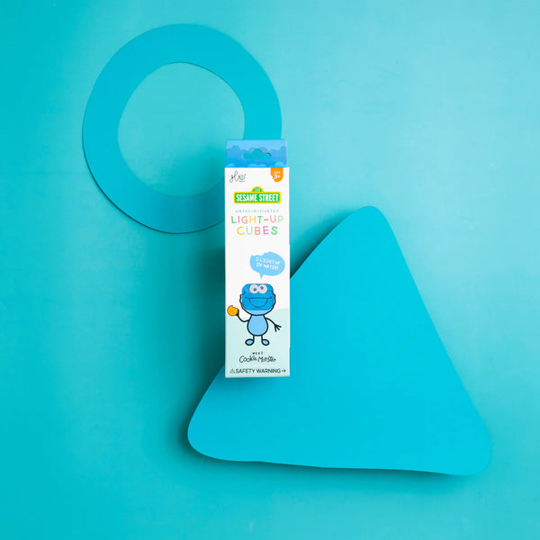 Sensorik-Würfel, die im Wasser leuchten Cookie Monster Sesamstraße – blau