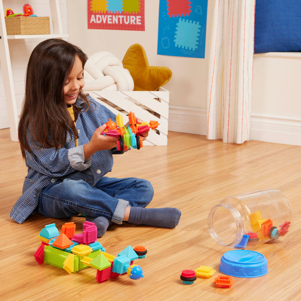Bristle Blocks Stachelbausteine im Glas – 80 Teile