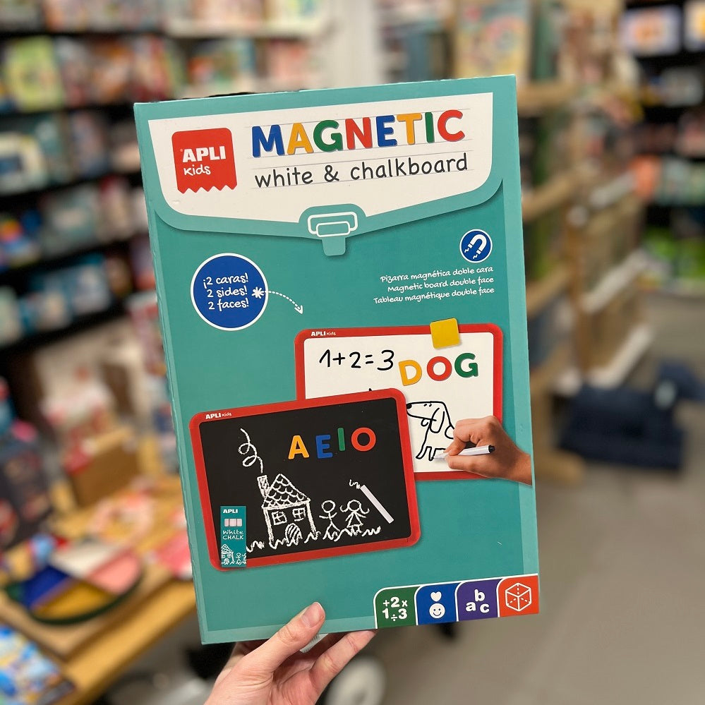 Beidseitig beschreibbare, magnetische Trockenlöschtafel