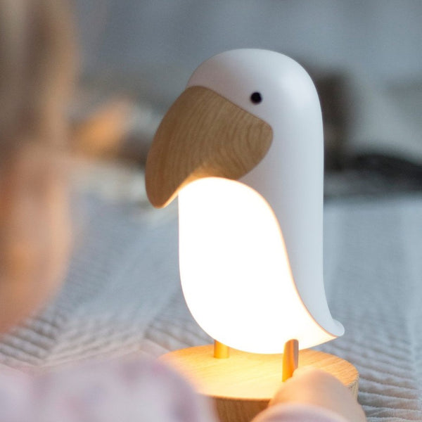 Lampe mit Lautsprecher – Weißer Papageientaucher