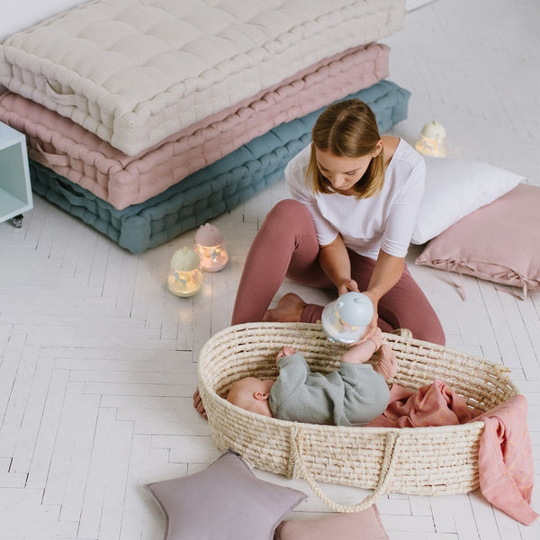 Musik-Nachtlampe – Blauer Küken mit Karussell