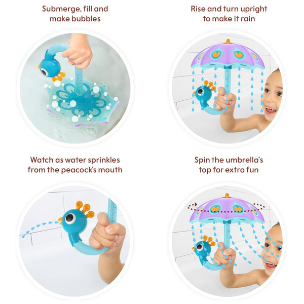 Badespielzeug Regenschirm - Pfau Lila