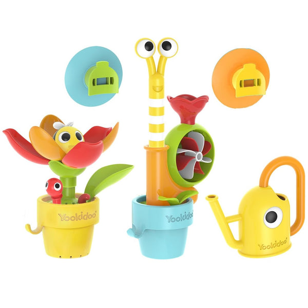 Badespielzeug - Schnecke und Blume im Garten