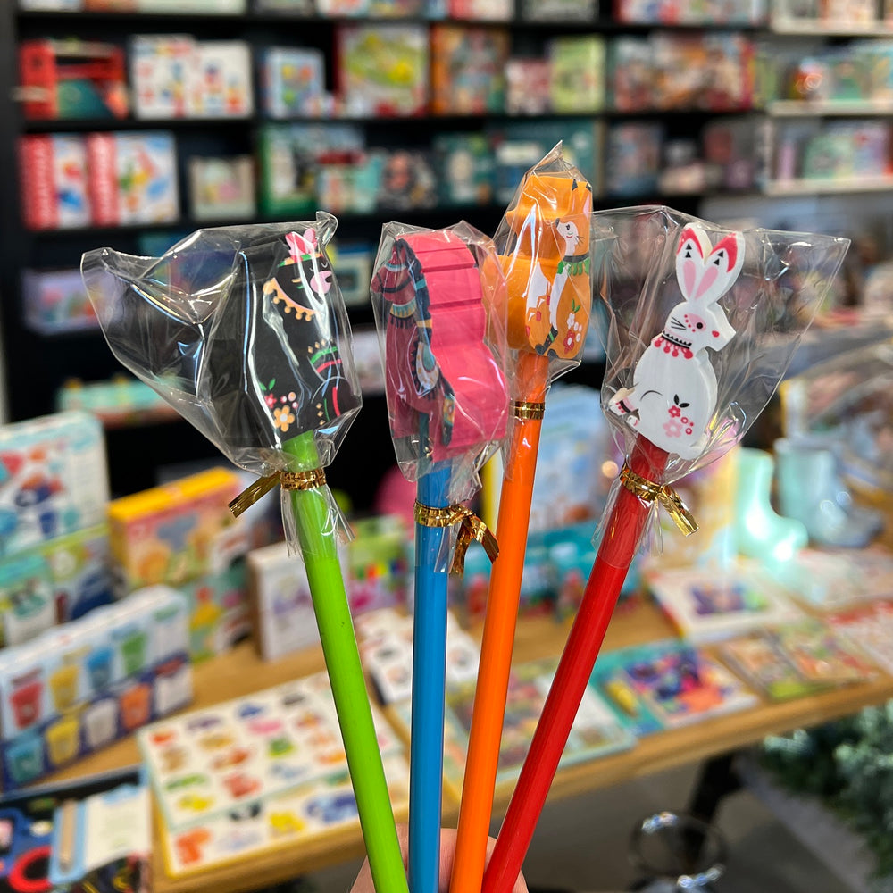 Bleistift mit Radiergummi – Bär