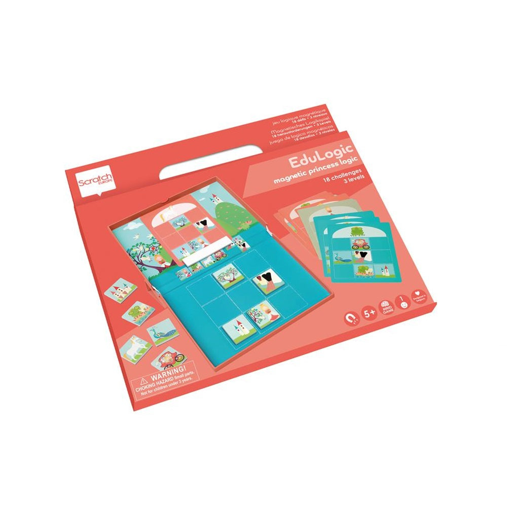 Magnetisches Puzzle mit 18 Aufgabenkarten von Edulogic – Prinzessin und Einhörner