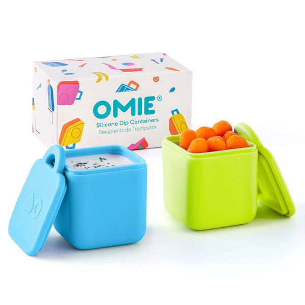 Zwei luftdichte Behälter für die Lunchbox OmieDip – Blue Lime