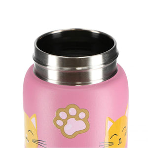 Edelstahl-Trinkflasche 600 ml - Katzen