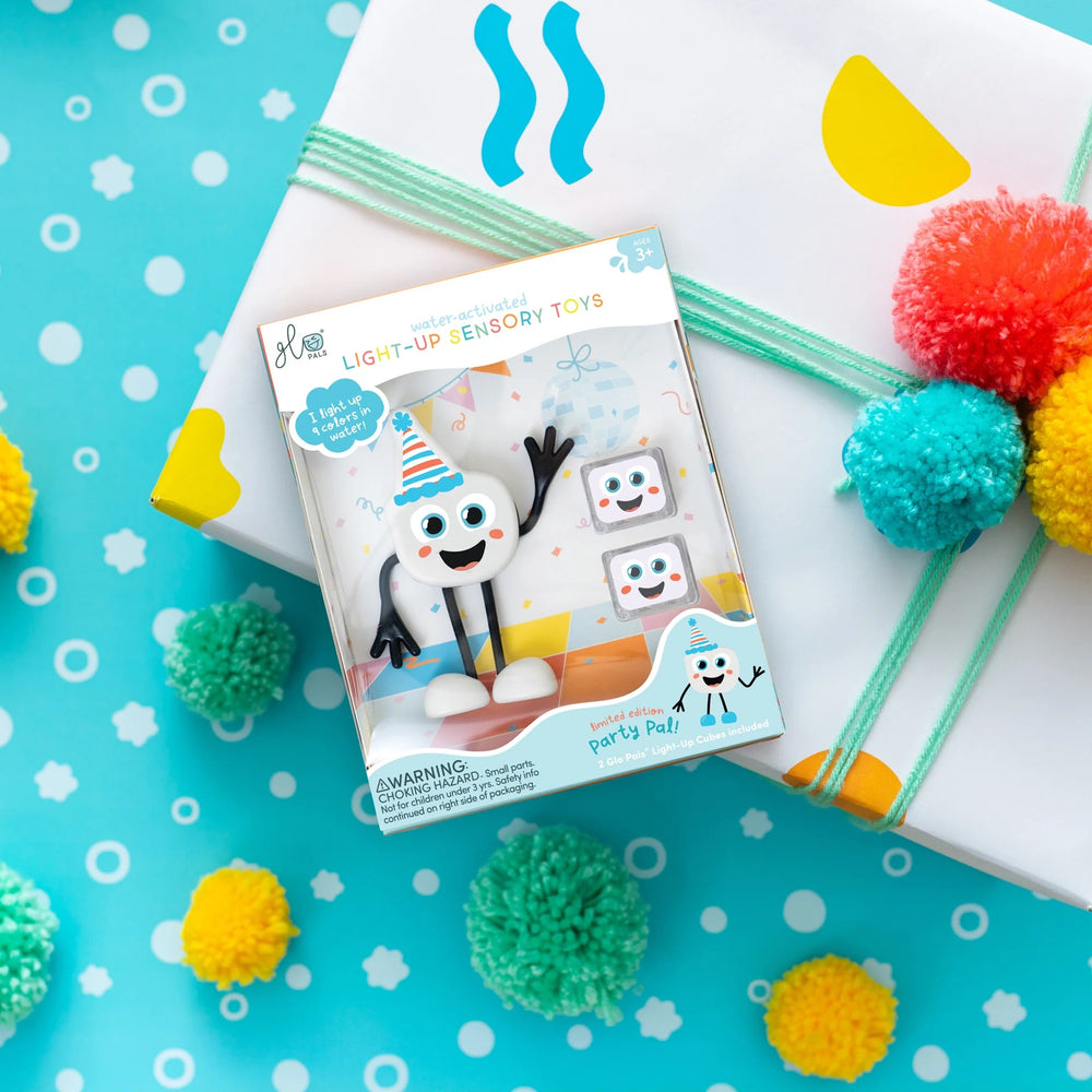 Badefigur Party Pal – Set mit zwei im Wasser leuchtenden Sensorikwürfeln