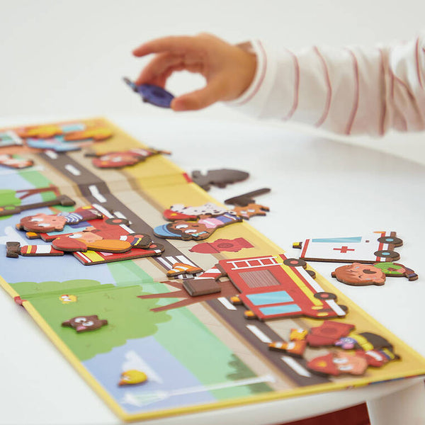 Magnetisches Puzzle Magneti'stories – Feuerwehrleute