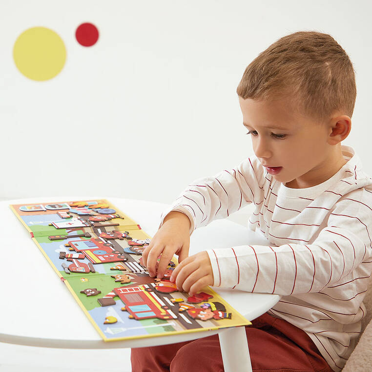 Magnetisches Puzzle Magneti'stories – Feuerwehrleute