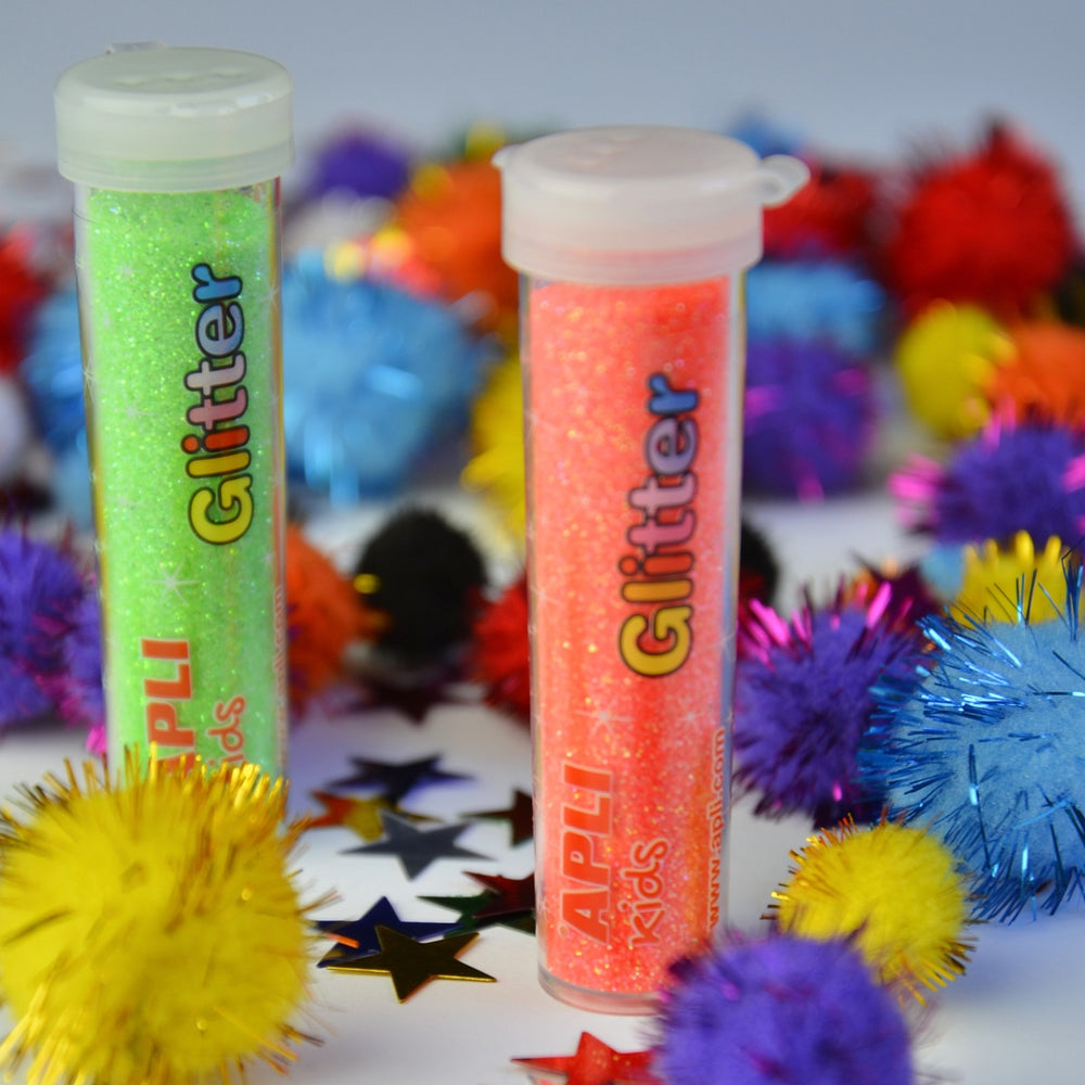 Set mit sensorischen Accessoires – Pompons, Sterne, Glitzer