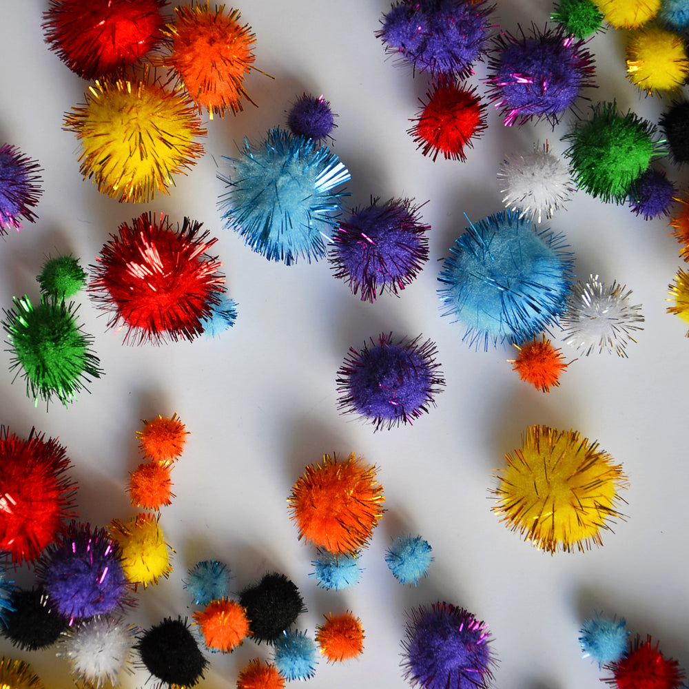 Pompons – Metallic-Farben