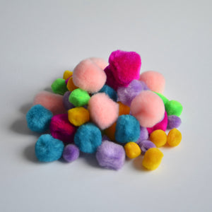 Pompons – Pastellfarben