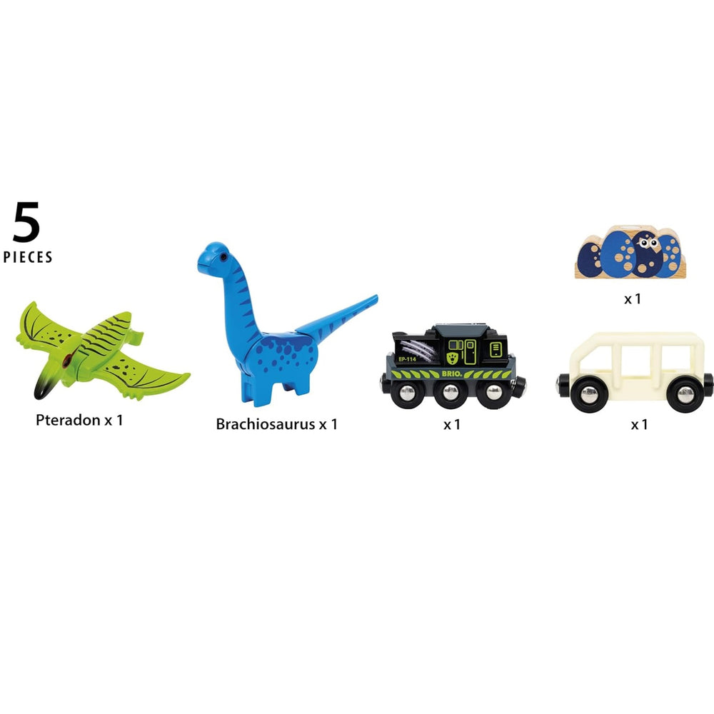 Batteriebetriebener Zug mit Dinosauriern