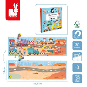 Magnetisches Puzzle Magneti'stories – Baustelle