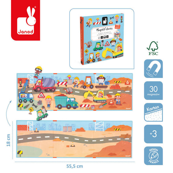 Magnetisches Puzzle Magneti'stories – Baustelle