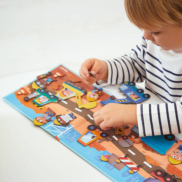 Magnetisches Puzzle Magneti'stories – Baustelle