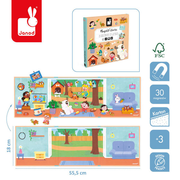 Magnetisches Puzzle Magneti'stories – Haustiere