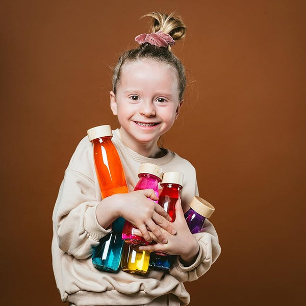 Butelka sensoryczna FLOAT Petit Boum - Czerwona - Tublu.de