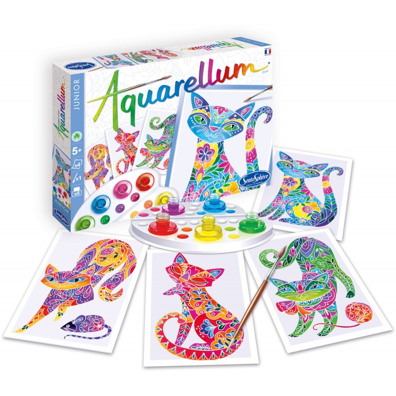 Aquarellum Junior Malset – Katzen in Blumen