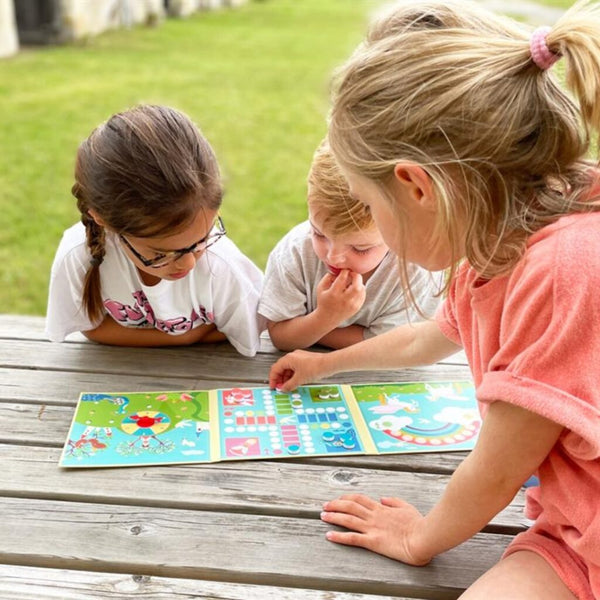 Magnetisches Reisespiel Ludo mit Spinner – Einhörner