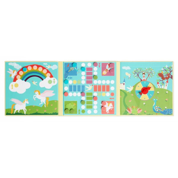 Magnetisches Reisespiel Ludo mit Spinner – Einhörner