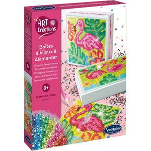 Kreatives Set mit Diamantboxen – Delfin und Flamingo