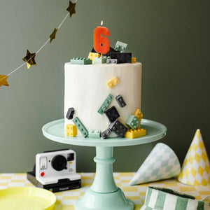 Geburtstagskerze 6 cm – Zahl 6 rot