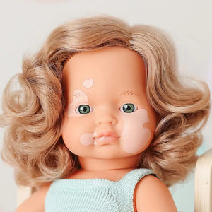 Puppe Mädchen Colourful Edition Doll – Europäerin dunkelblond mit Albinismus 38 cm