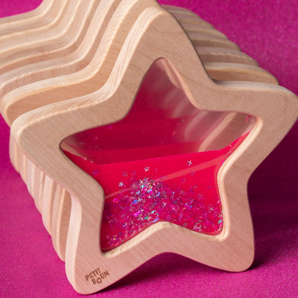 Sensorischer Stern – Leuchtet im Dunkeln, rosa