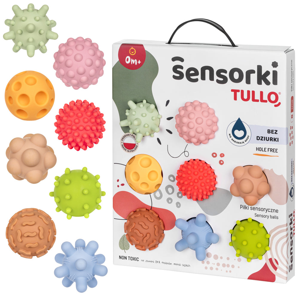Sensorik-Bälle 8 Stück Pastell ohne Loch