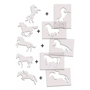 Malvorlagen - Pferde